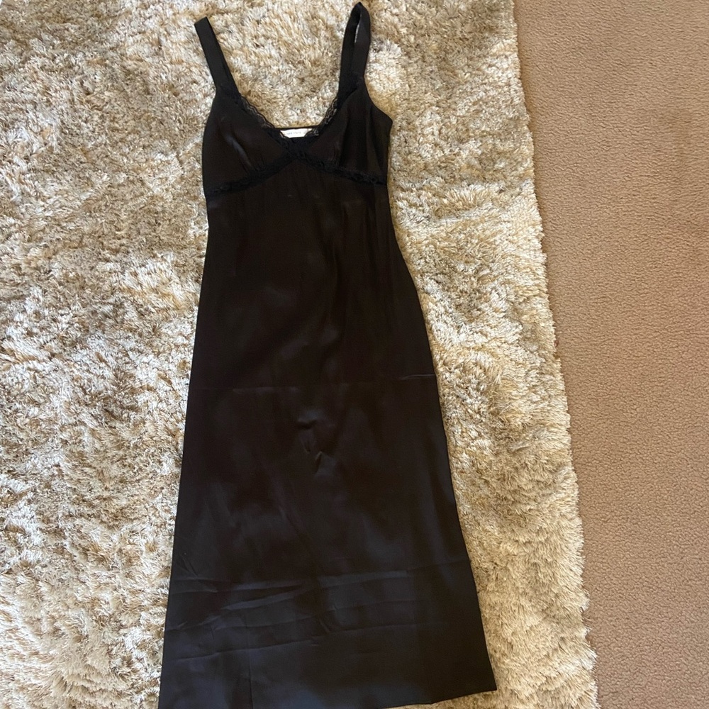Satin Black Maxi Dress!